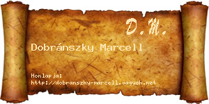 Dobránszky Marcell névjegykártya