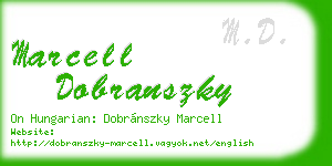 marcell dobranszky business card